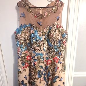 Andrea & Leo Floral Sequin Dress
